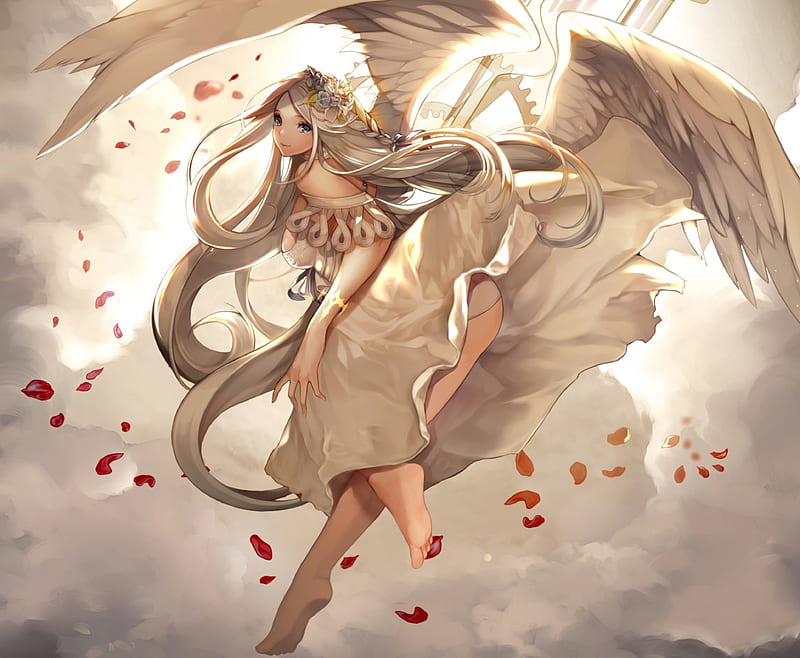 HD wallpaper: Shingeki no Bahamut, anime girls, angel, wings, Dark Angel  Olivia | Wallpaper Flare