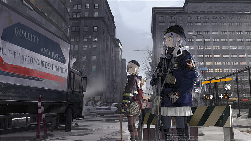 tom clancy's the division, vector, hk416, girls frontline, crossover, post-apocalyptic, anime girls, Anime, HD wallpaper