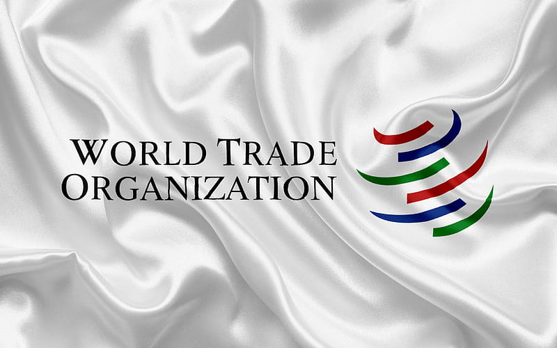 World Trade Organization, flag, WTO logo, emblem, WTO, HD wallpaper