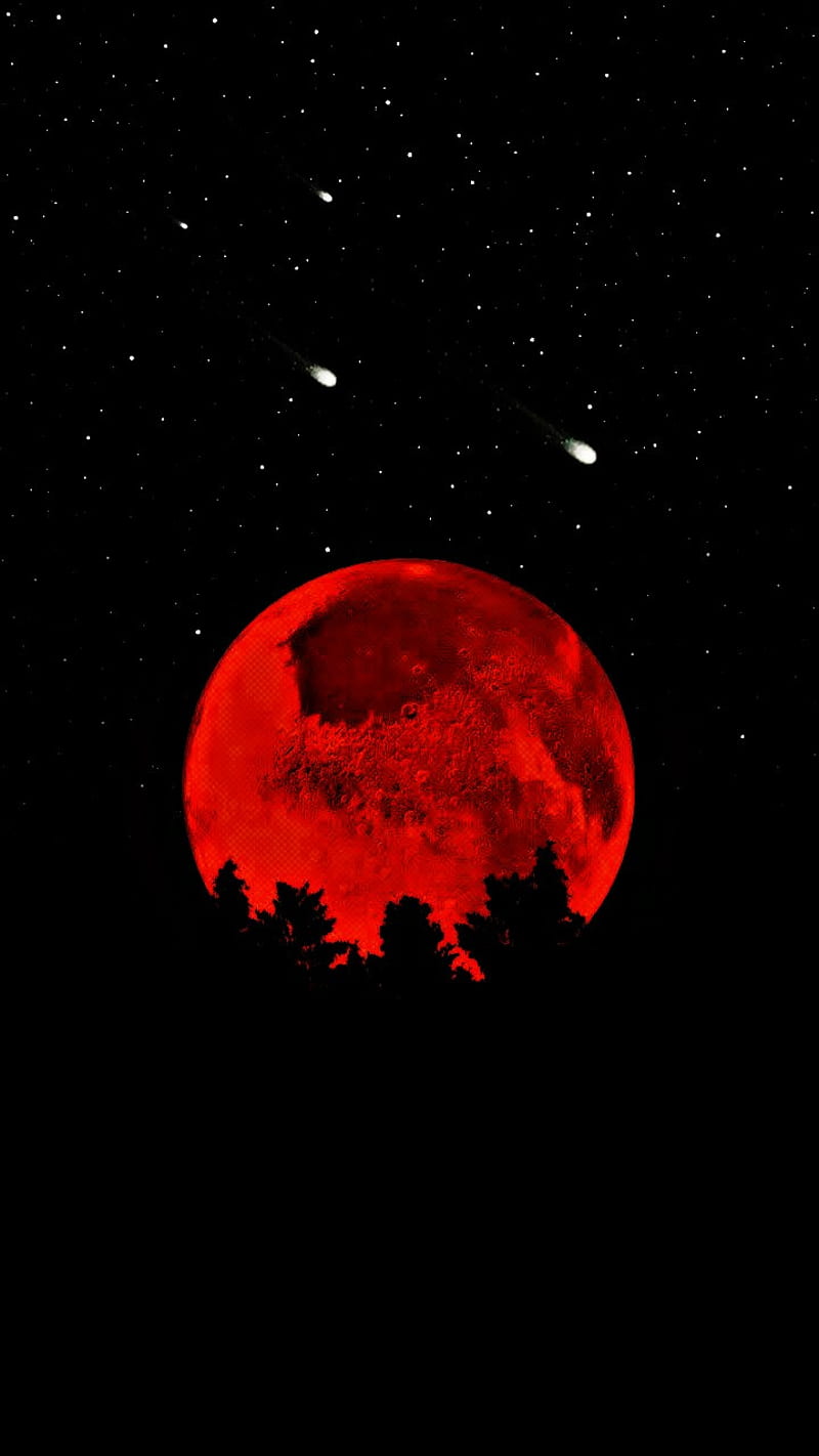 Luna de sangre, luna de sangre, escalofriante, espacio, rojo, Fondo de  pantalla de teléfono HD | Peakpx