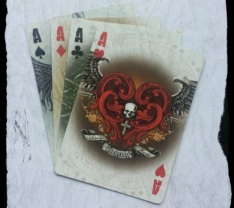 4 of a kind Aces, ace, cards, cool, galaxy s4, poker, HD wallpaper