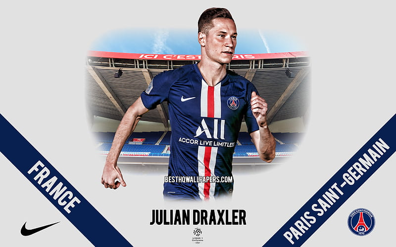 Julian Draxler, PSG, portrait, German footballer, midfielder, Paris Saint-Germain, Ligue 1, France, PSG footballers 2020, football, Parc des Princes, HD wallpaper