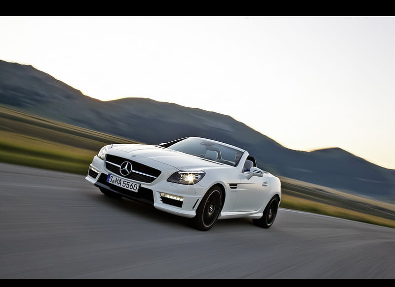 2012 Mercedes-Benz SLK 55 AMG - Front, car, HD wallpaper | Peakpx