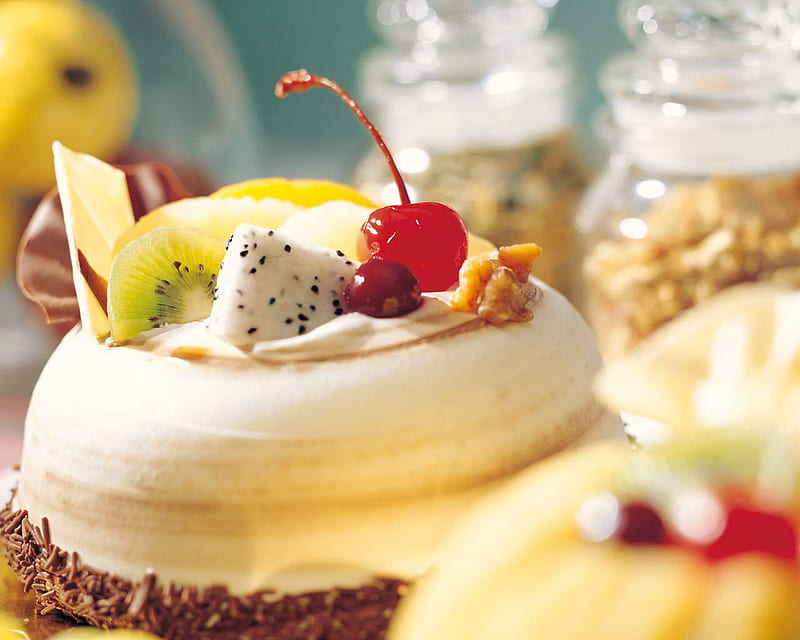 banana chessecake, delicious, fruits, cheesecake, creamy, banana, sweet, HD wallpaper