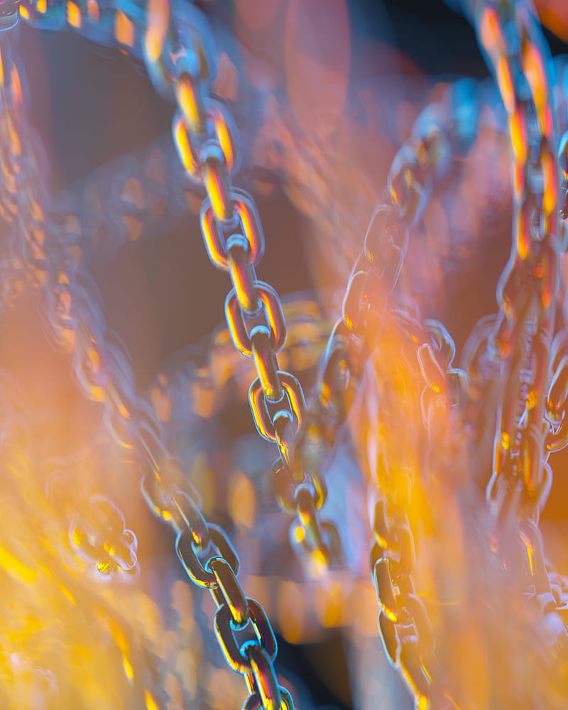 Unleashed, 3d, Teteerck, abstract, art, blurry, chains, colorful, fire, graphic, minimal, minimalistic, HD phone wallpaper