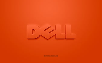 Dell round logo, turquoise background, Dell 3d logo, 3d art, Dell ...