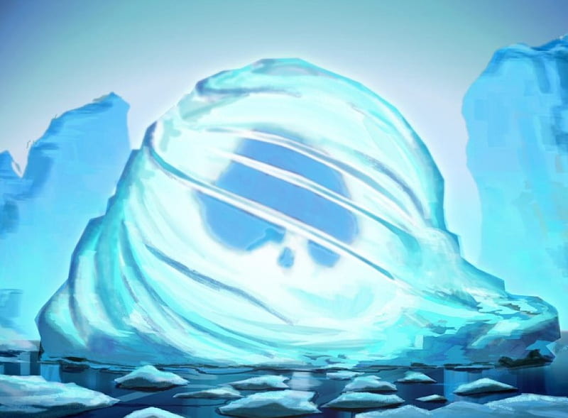 Avatar The Last Air Bender, ice, south pole, appa, aang, HD wallpaper