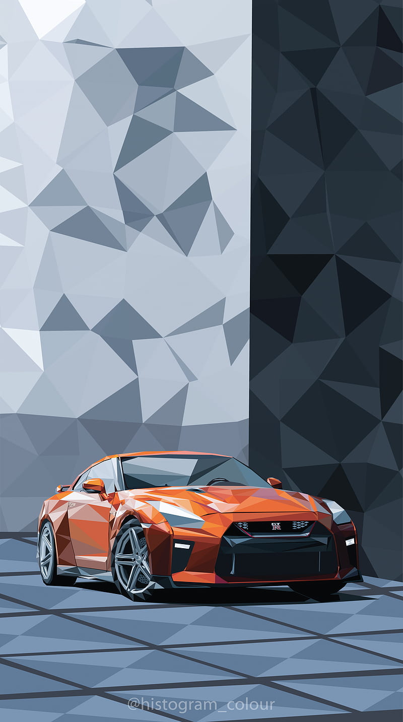 GTR R35, automotive lighting, car, graphic design, nissan, vector, HD phone  wallpaper | Peakpx