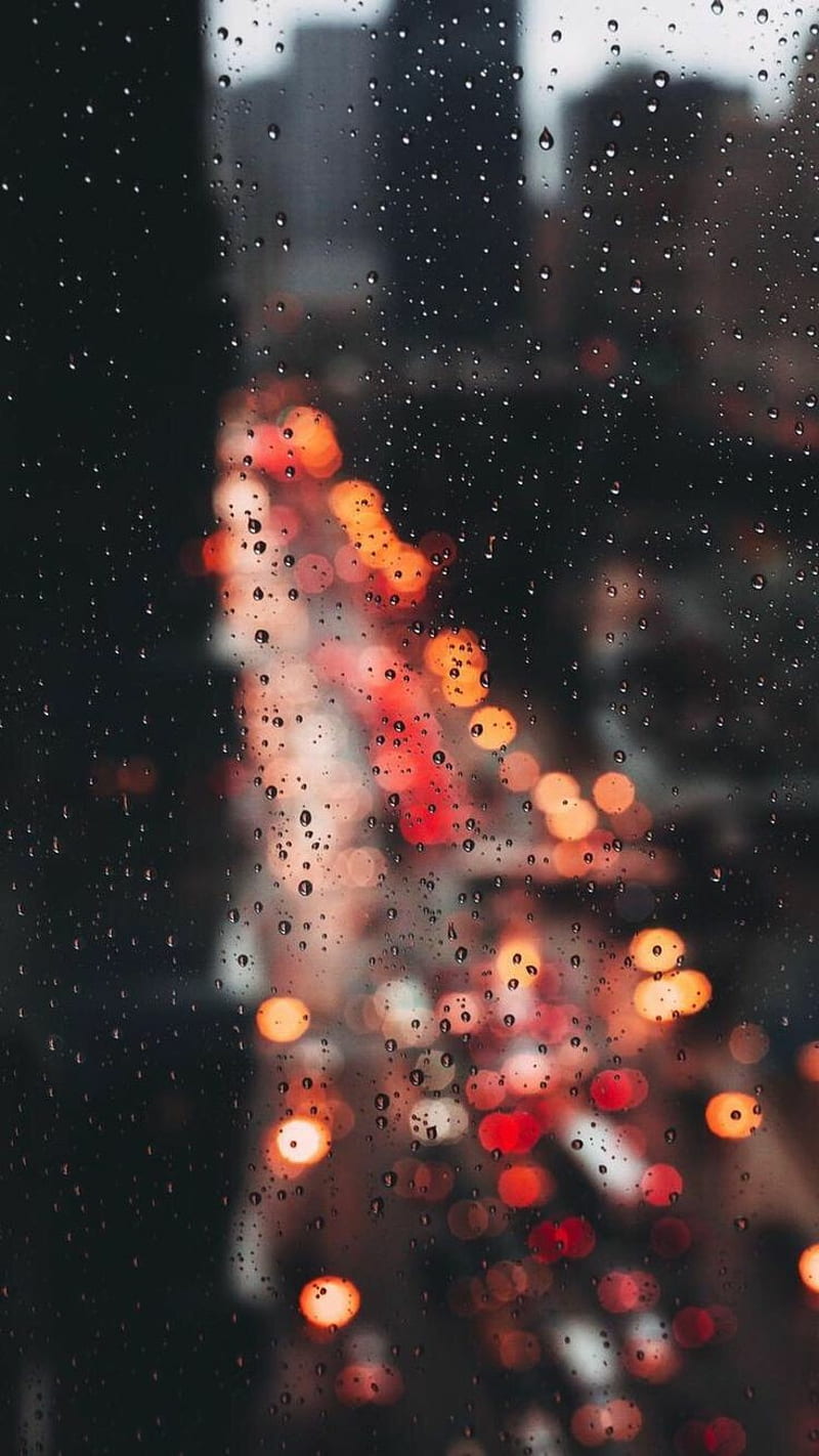 City of Lights, blur, blurry, night, rain, rainy, window, HD phone wallpaper  | Peakpx