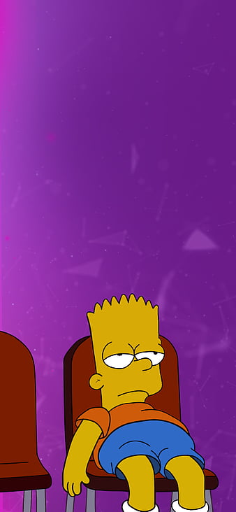 Download Sad Bart Simpsons On Desk Wallpaper