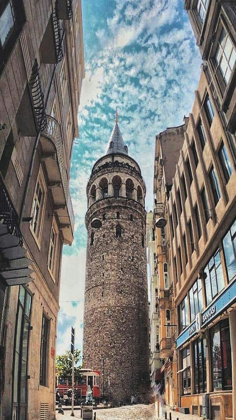 Galata tower kule, bridge, casa, case, castle, istanbul, russia, towers, windmills, HD phone wallpaper