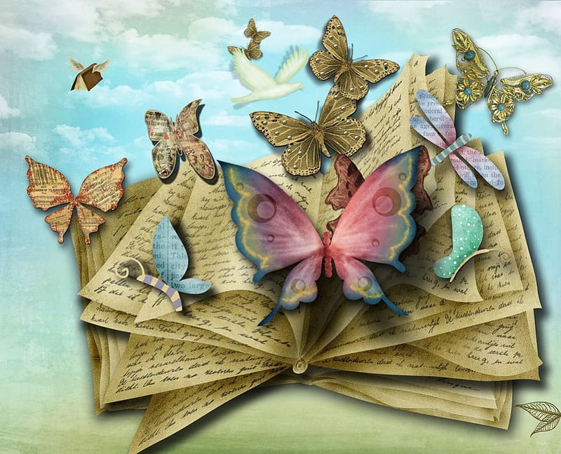 The Book of Life, painting, wings, artwork, insects, HD wallpaper