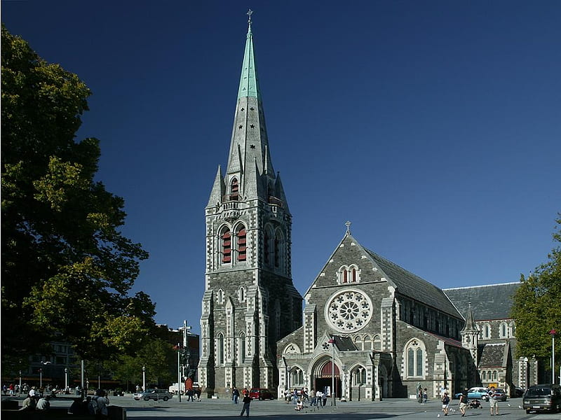 CHRISTCHURCH CATHEDREL. NZ, chch, sky, earth, brick, HD wallpaper