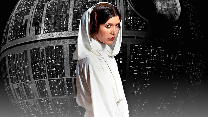 Carrie Fisher Princess and The Deathstar, actrice, princess and the deathstar, celebrities, people, carrie fisher, HD wallpaper