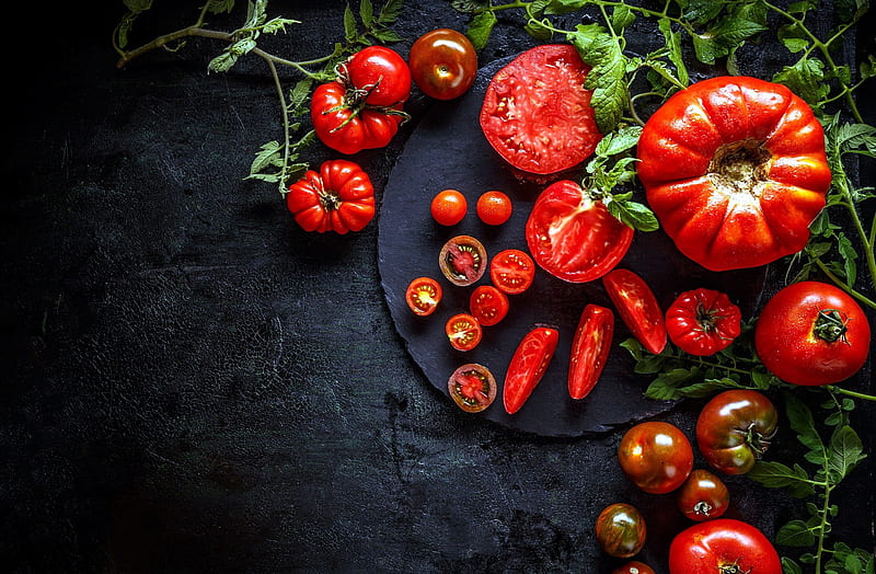 Fruits, Tomato, Still Life, HD wallpaper
