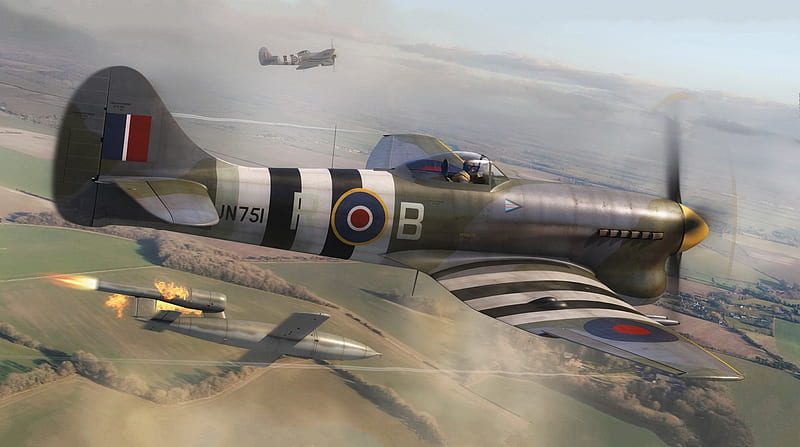 Military, Hawker Tempest, Warplane, HD wallpaper