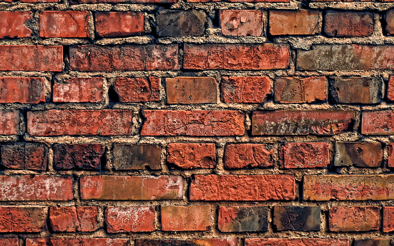 brown brick wall, brown brick texture, brickwork, wall texture, bricks texture, HD wallpaper