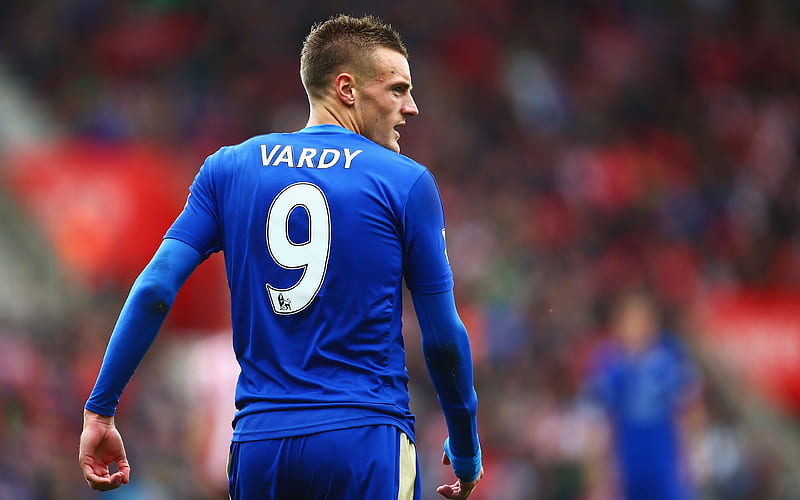 Jamie Vardy match, Leicester City, footballers, HD wallpaper