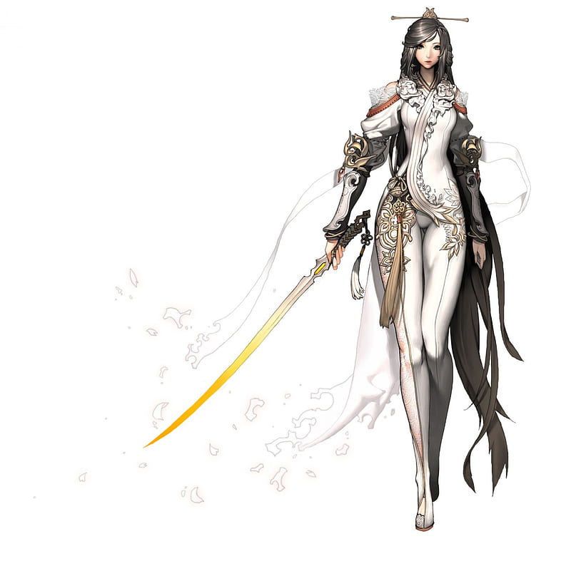 Blade & Soul, women, girl, blade, white clothes, blade and soul, soul,  white, HD wallpaper | Peakpx