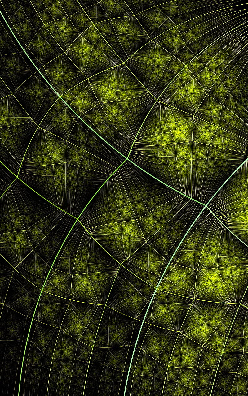 patterns, lines, connections, green, dark, HD phone wallpaper