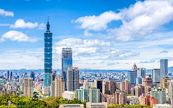 Taipei 101 cityscapes, Taiwan, Asia, Taipei World Financial Center, China, Taipei, HD wallpaper