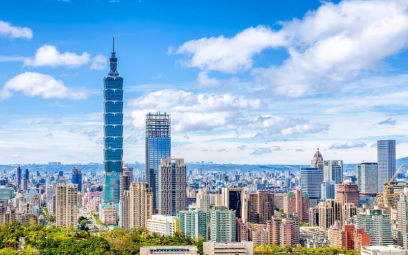 Taipei 101 cityscapes, Taiwan, Asia, Taipei World Financial Center, China, Taipei, HD wallpaper