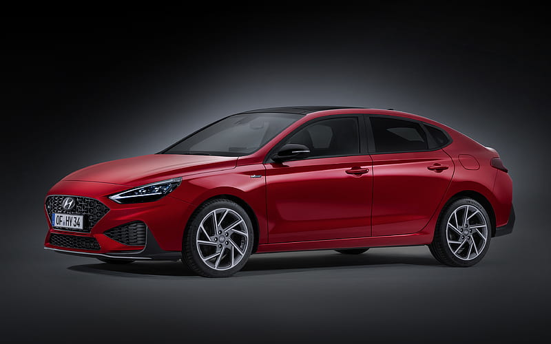 Hyundai i30 Fastback, 2020, front view, exterior, new red i30 Fastback ...