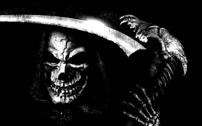 scary dream, nightmare, dark, black, horror, skull, HD wallpaper