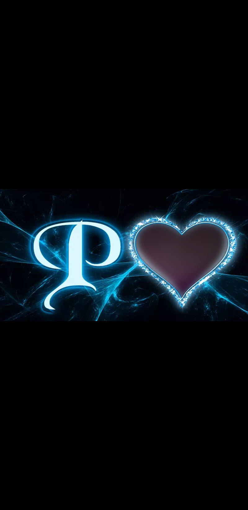 P letter, black, blue, lightning, alphabets, heart, HD phone wallpaper |  Peakpx