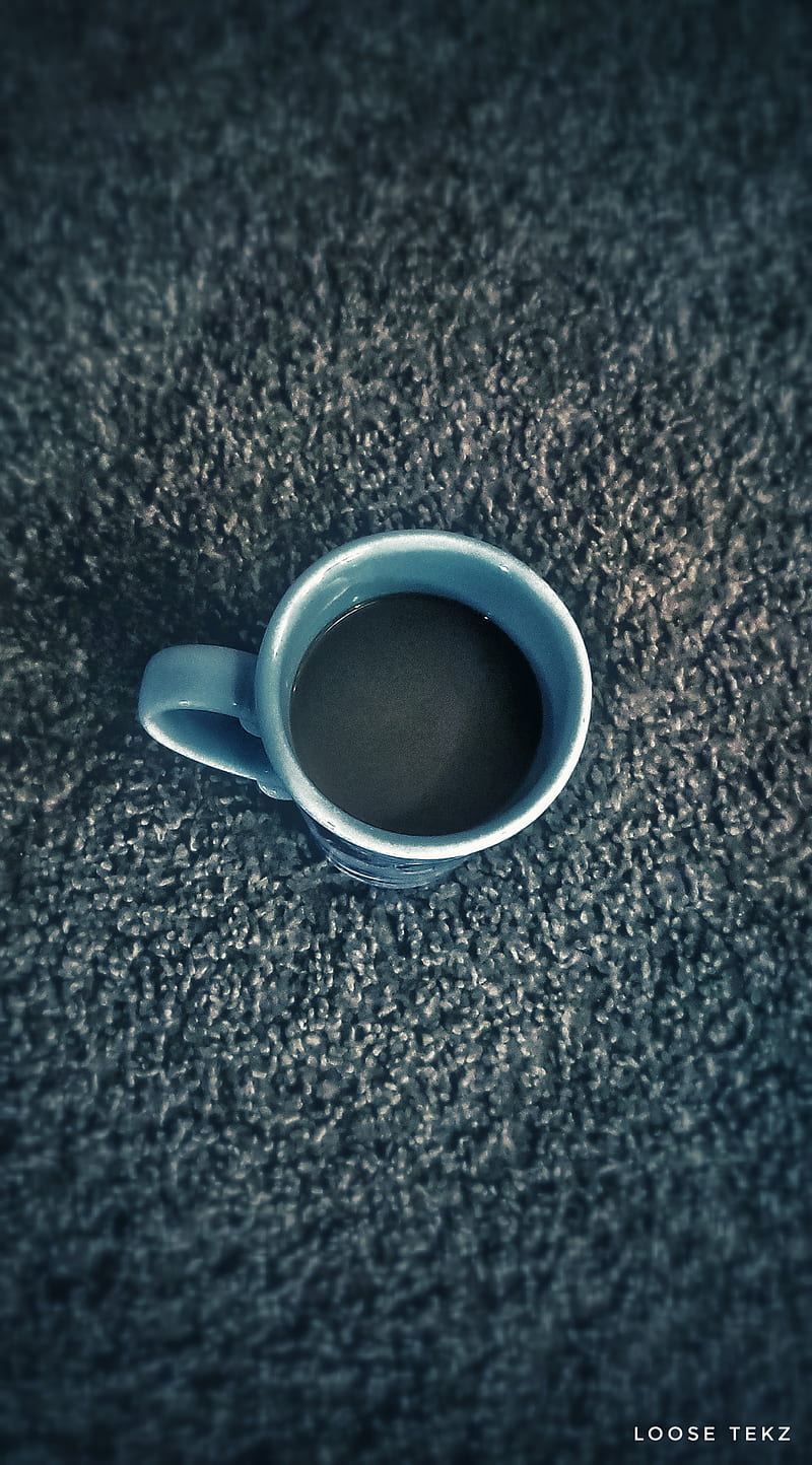 Blue Coffee Mug, coffee drinker, cup, galaxy note 9, low light, morning, snapseed, HD phone wallpaper