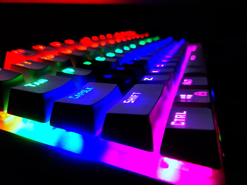 RGB Teclado, computer, electronic, HD wallpaper