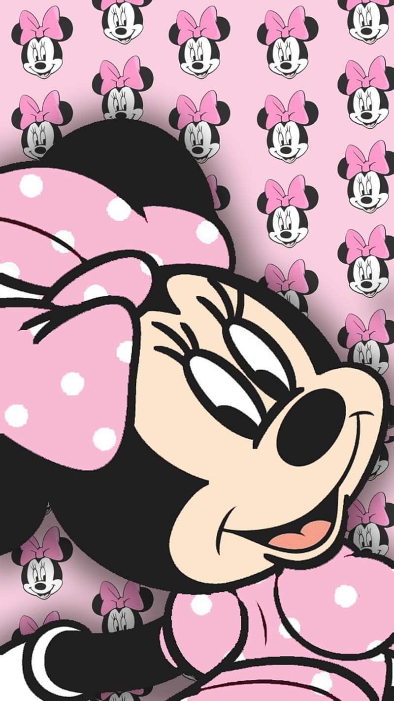Minnie mouse, black, disney, pink, HD phone wallpaper | Peakpx