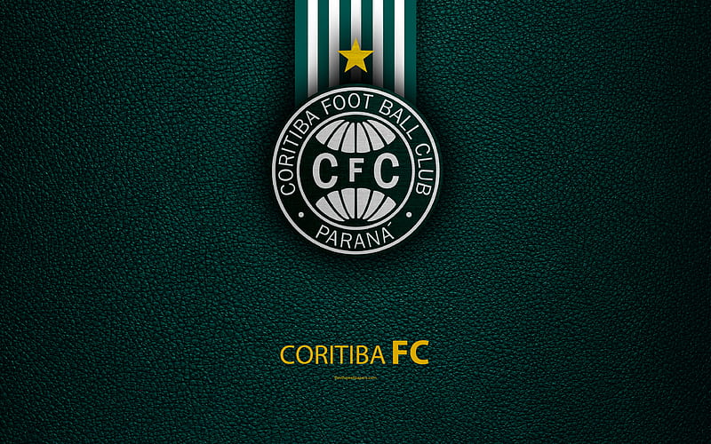 Coritiba FC Brazilian football club, Brazilian Serie A, leather texture, emblem, Coritiba logo, Curitiba, Parana, Brazil, football, HD wallpaper