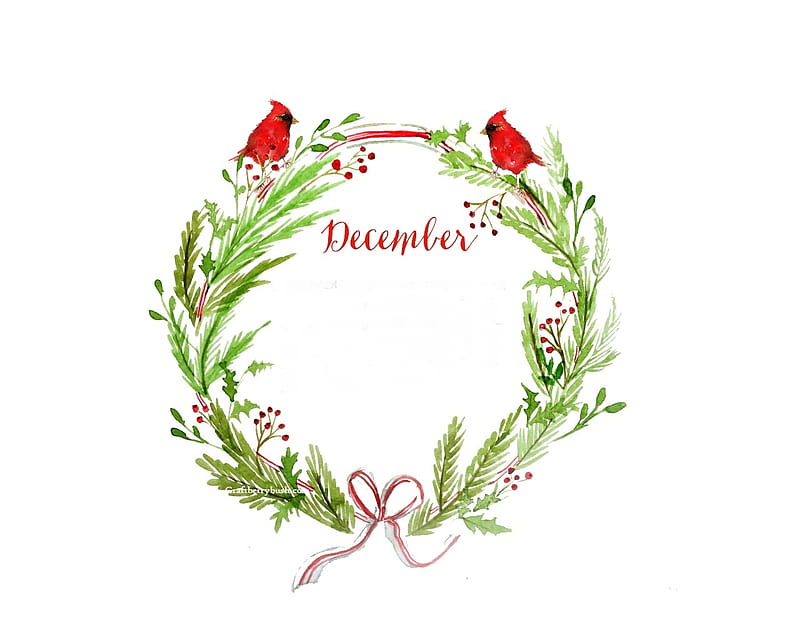 December, pasari, cardinal, wreath, red, christmas, craciun, card ...