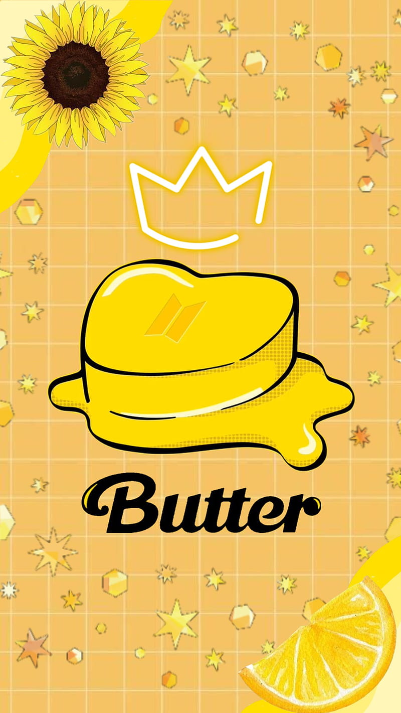 Bts Butter , aesthetic , yellow theme, HD phone wallpaper