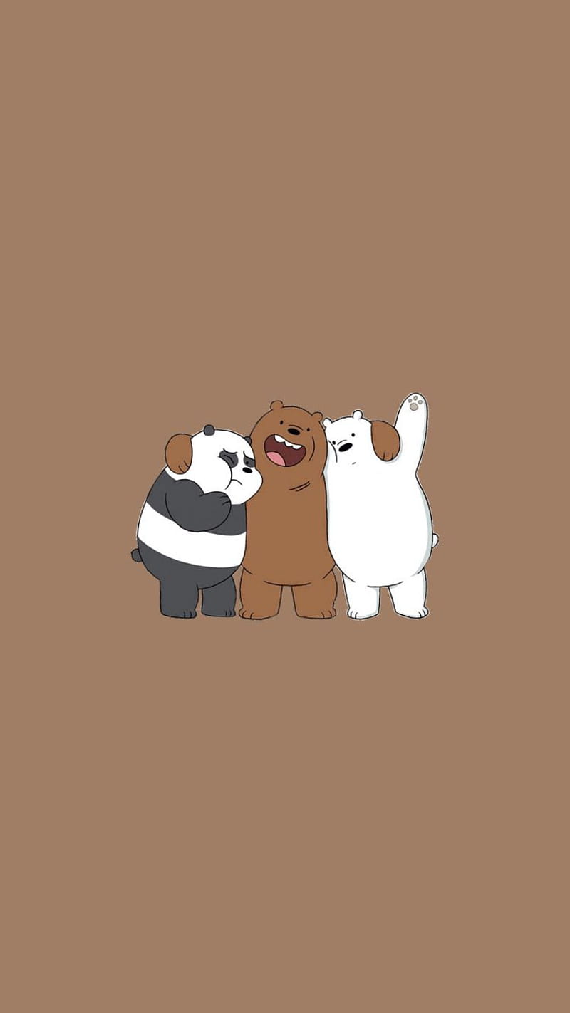 We bare bears aesthetic brown simple cute kawaii. Bear, Cute cartoon, Bare  bears, HD phone wallpaper | Peakpx
