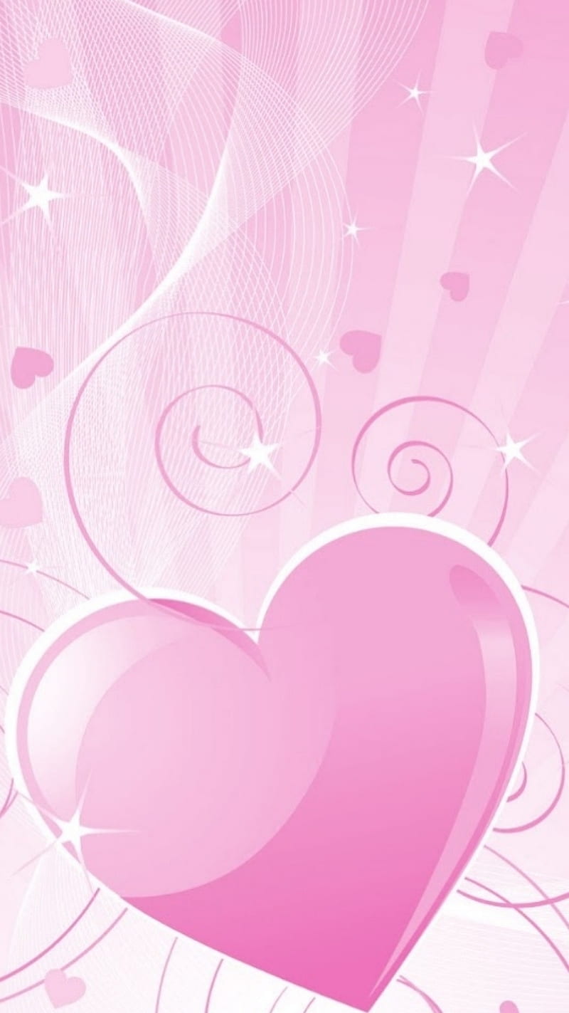 Patrón de corazones de color rosa fondo de papel tapiz de corazones   Vector Premium
