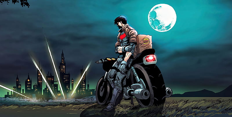 Robin Bike , red-hood, robin, superheroes, artwork, bike, HD wallpaper