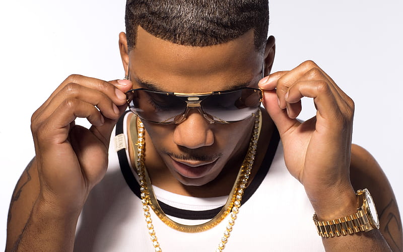 Nelly, Cornell Iral Haynes American rapper, portrait, HD wallpaper