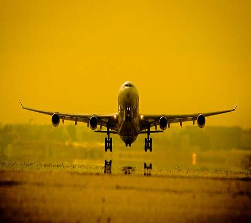 Aircraft Take Off, airplane, plane, runway, take off, HD wallpaper
