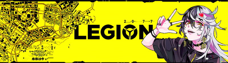 Lenovo Legion Ultra, Artistic, Anime, cyberpunk, pc, , yellow, black, lenovo, legion, , cyberyellow, dualmonitor, HD wallpaper
