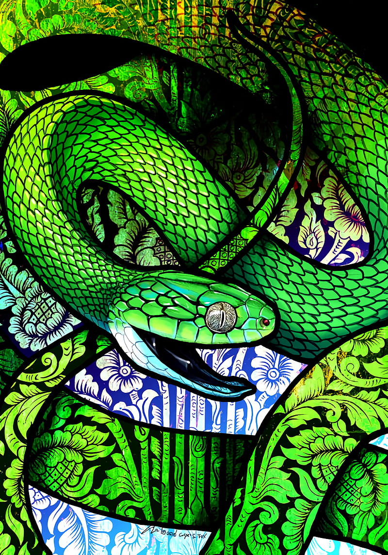snake, scales, pattern, ornament, art, HD phone wallpaper