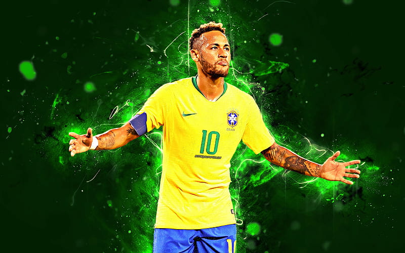 Neymar, goal Brazil National Team, fan art, Neymar JR, soccer, footballers,  neon lights, HD wallpaper | Peakpx