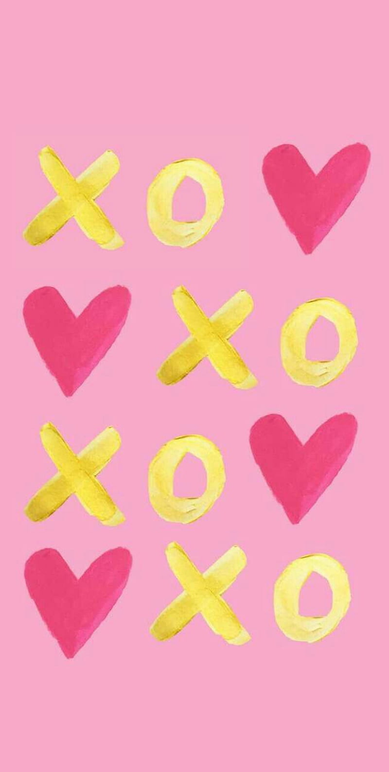 XOXO, gold, pink, HD phone wallpaper | Peakpx