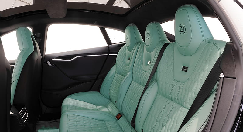2015 BRABUS ZERO EMISSION based on Tesla Model S - Interior, Rear Seats , car, HD wallpaper