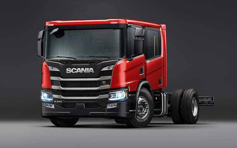 Scania P320, 2018 truck, crewcab, trucks, new P320, Scania, HD wallpaper