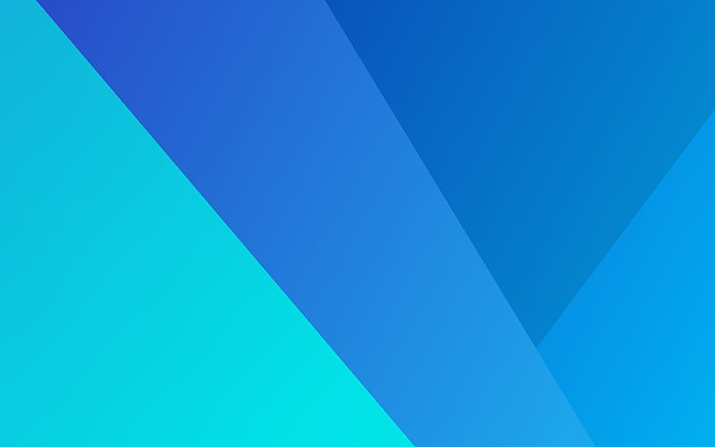 material design, art, lollipop, geometric shapes, creative, android, geometry, blue background, HD wallpaper