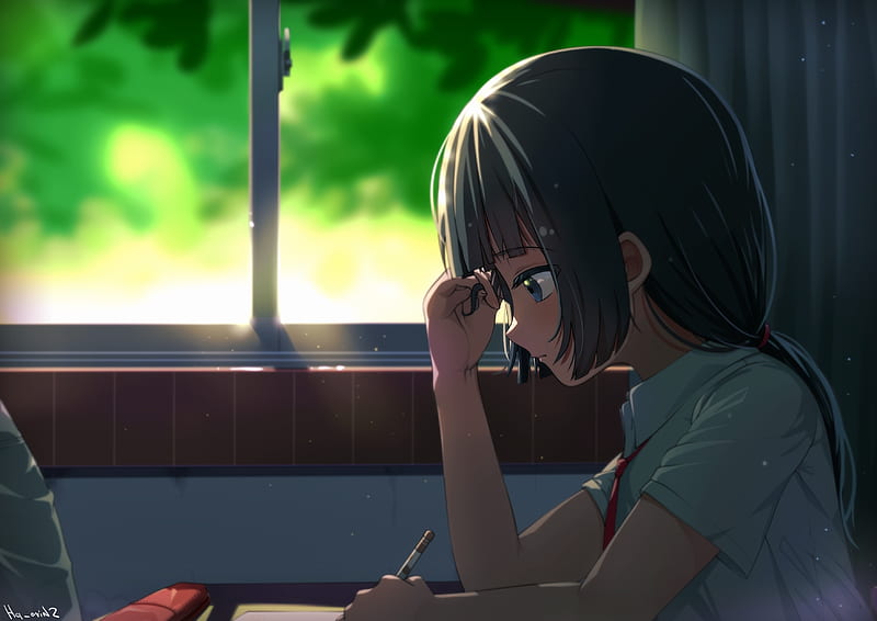 Anime Girl Study, Anime Girl Studying, HD wallpaper