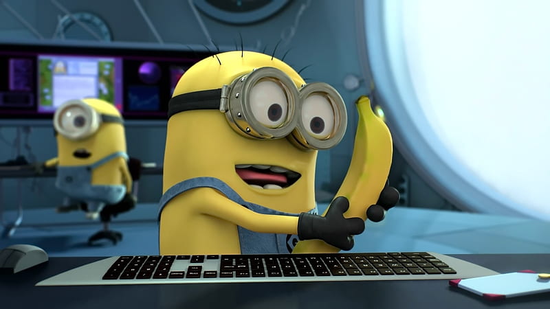 Despicable Me, Banana, Movie, Minions, Bob (Minions), Stuart (Minions), HD wallpaper