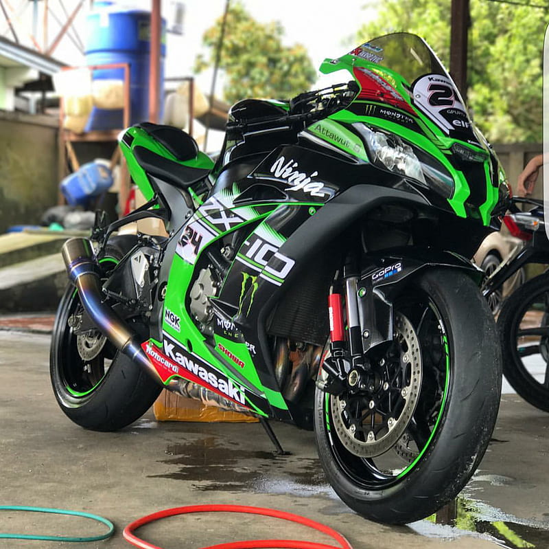 Zx10r, kawasaki, motorbike, motorcycle, ninja, HD wallpaper